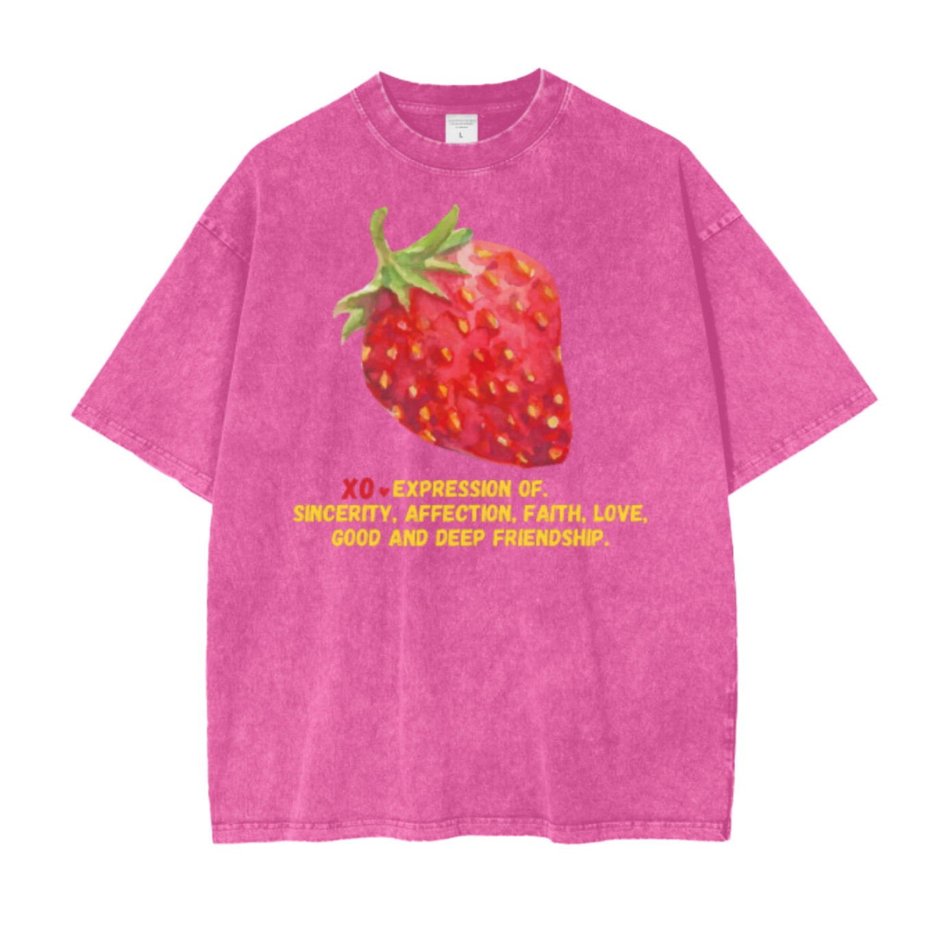 Color 3/3 Pink/Strawberry , xo.Tshirt Oversize.
