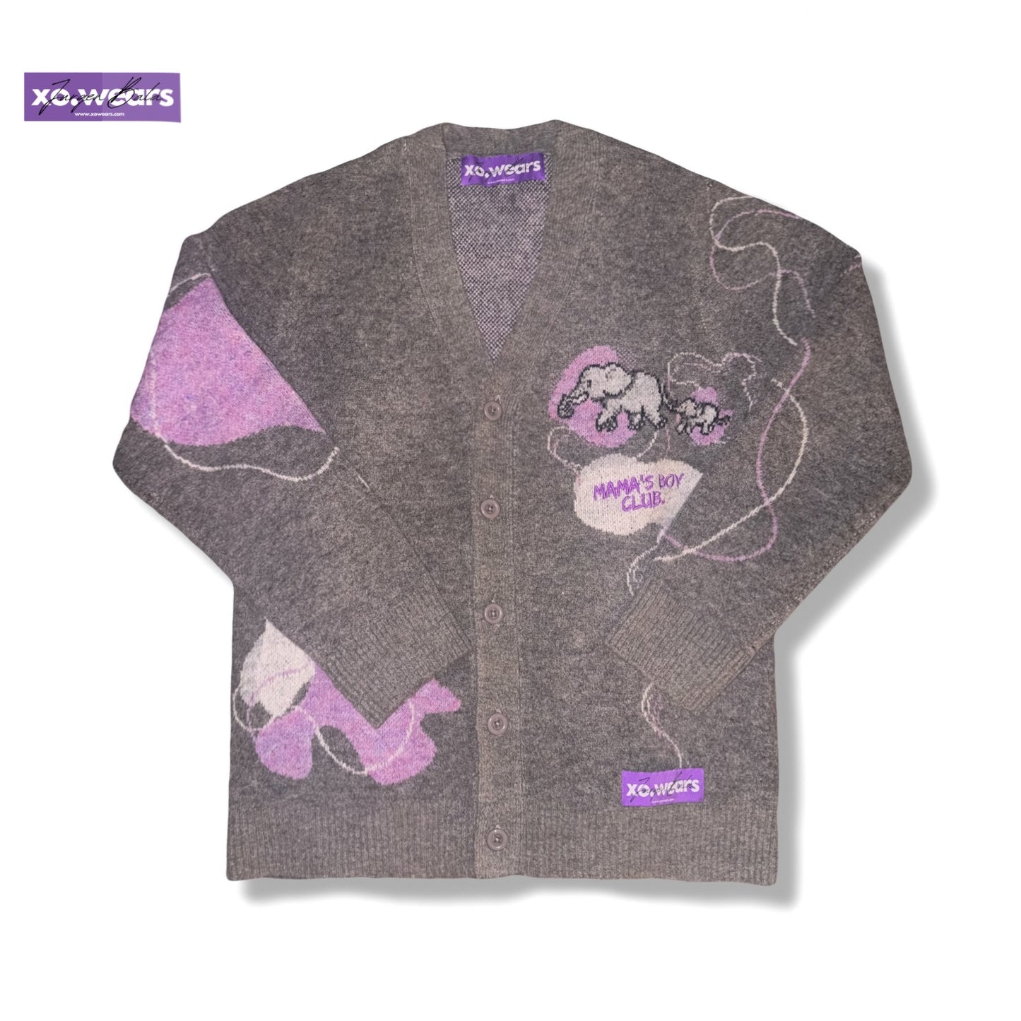 .3/3“Mama's Boy Club Cardigan”