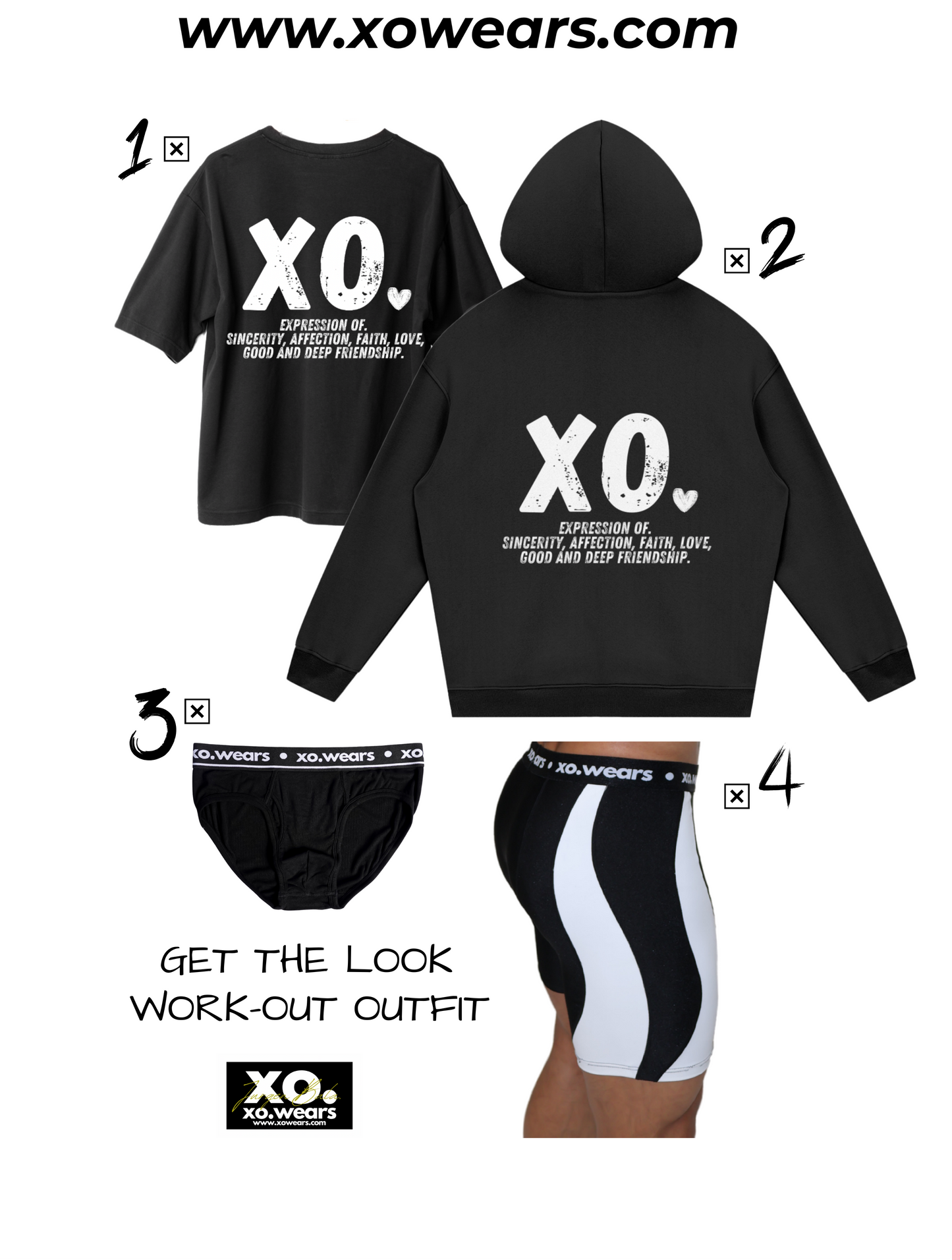 Black xo.Tshirt Oversize (xo. Brand meaning)