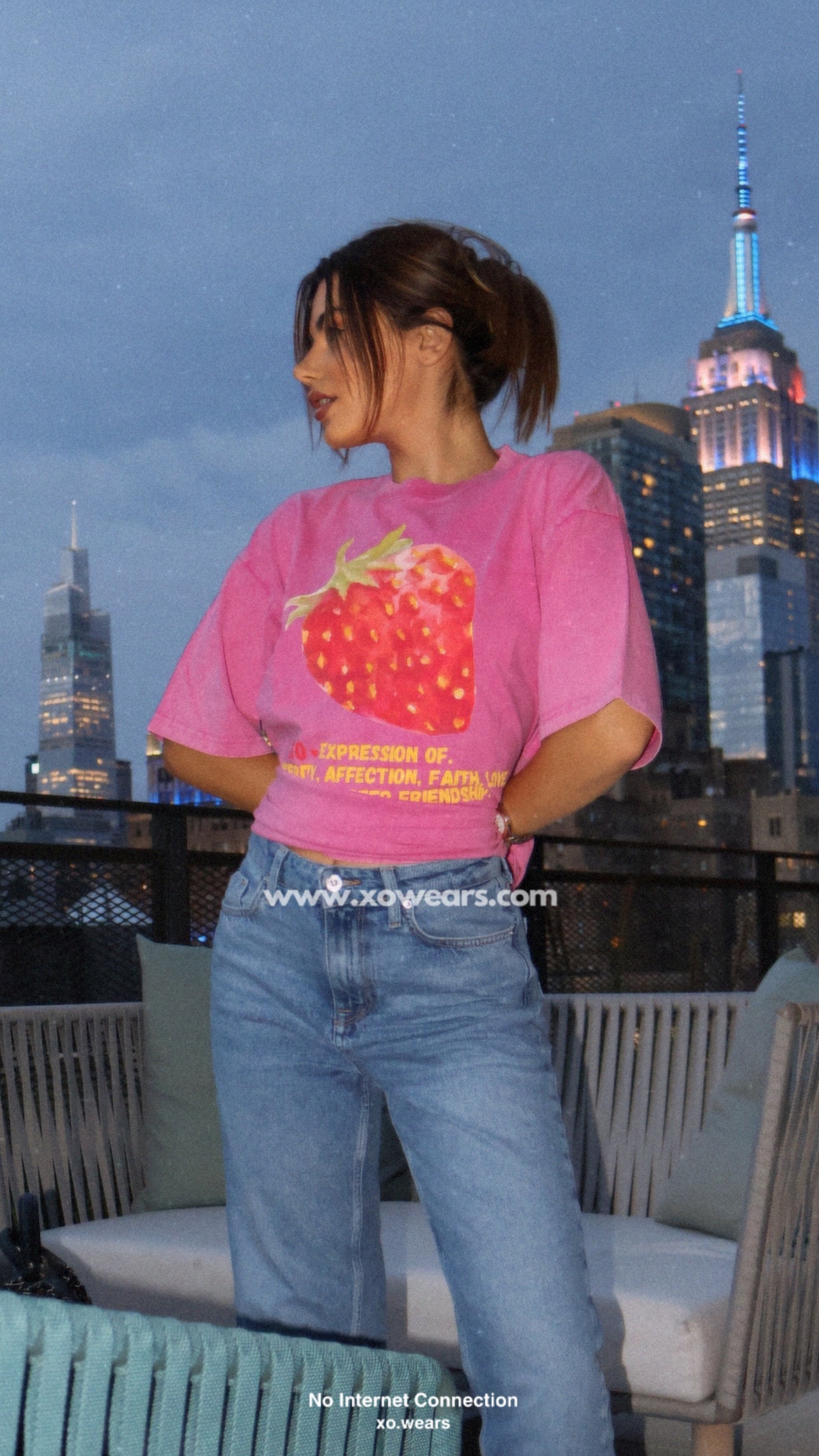 3/3 Pink/Strawberry , xo.Tshirt Oversize.