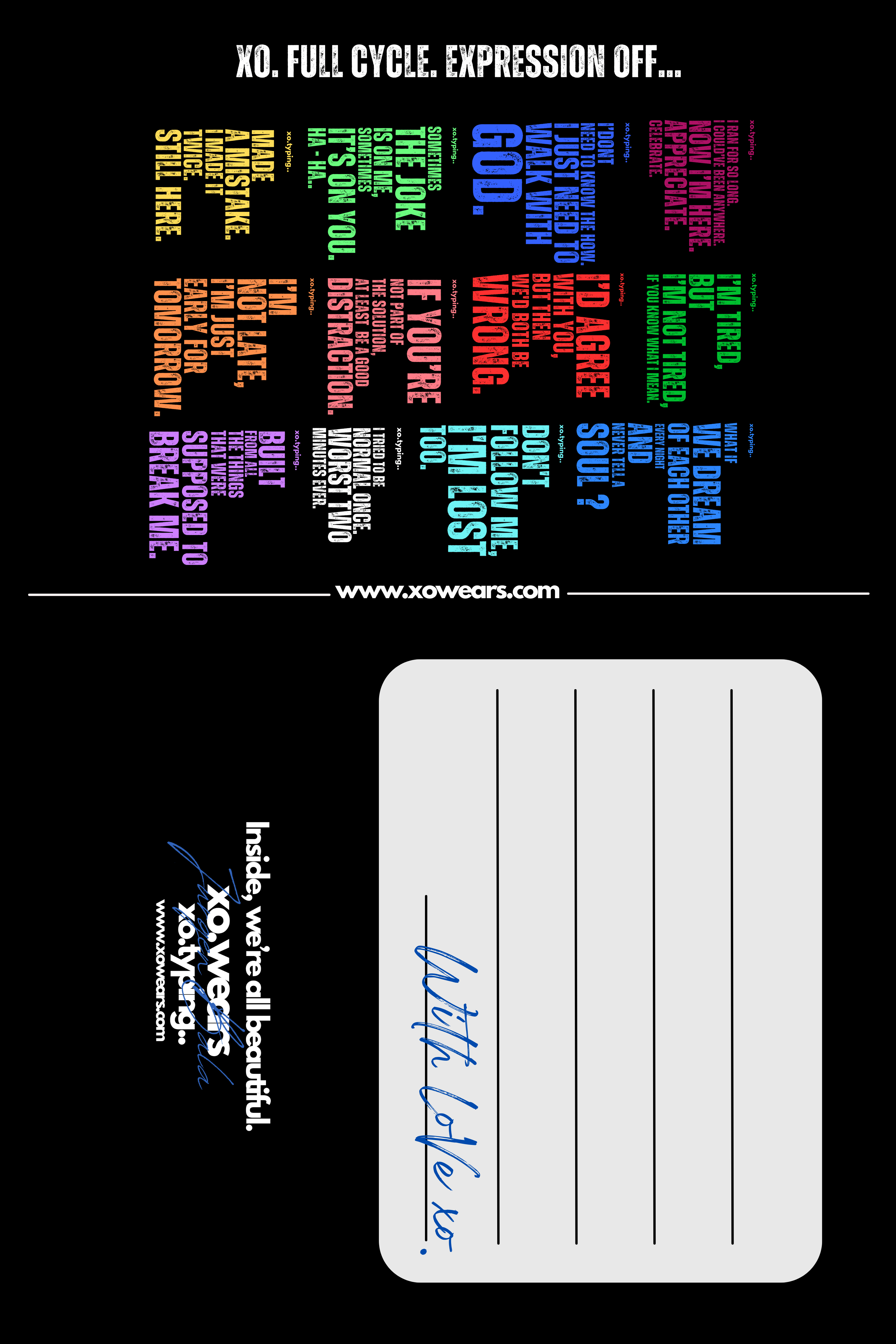 XO.typing.. Hoodie 01 Full Cycle.