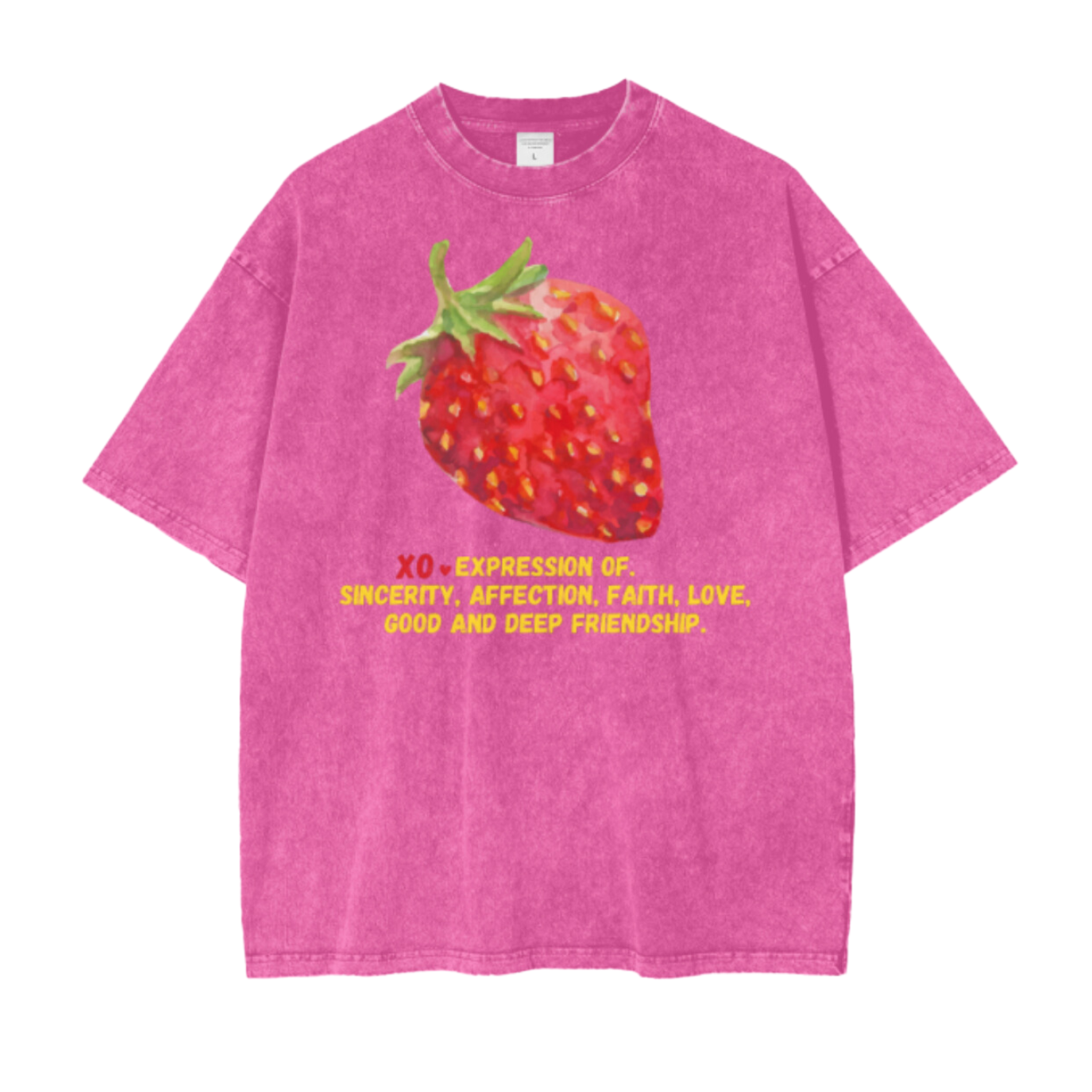 3/3 Pink/Strawberry , xo.Tshirt Oversize.