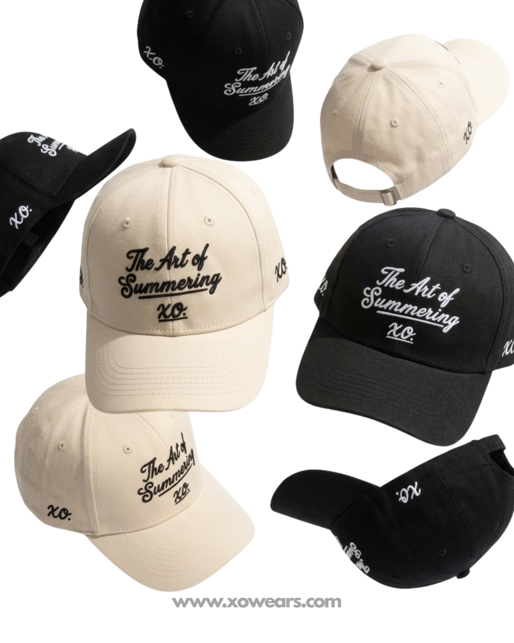 XO. The Art Of Summering, Cup Hat - Black