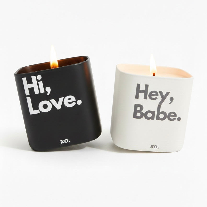 XO.Candles: 'Hi Love' & 'Hey Babe'.
