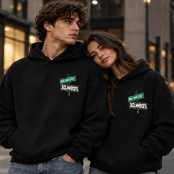 XO.New York – Premium Heavyweight Black Hoodie