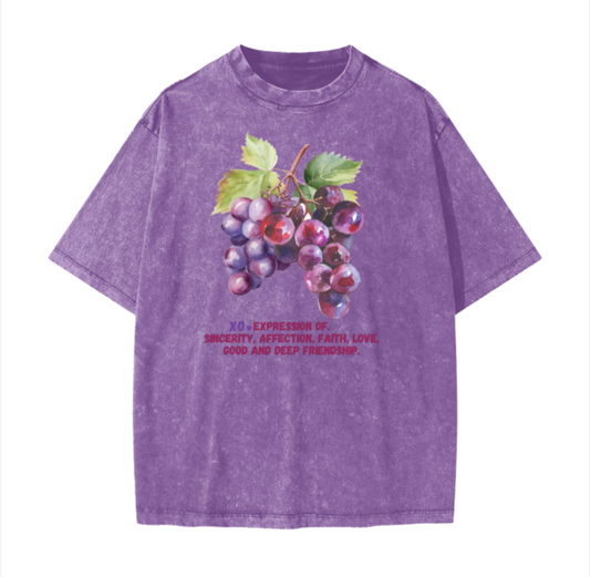 2/3 Purple/Grapes , xo.Tshirt Oversize.