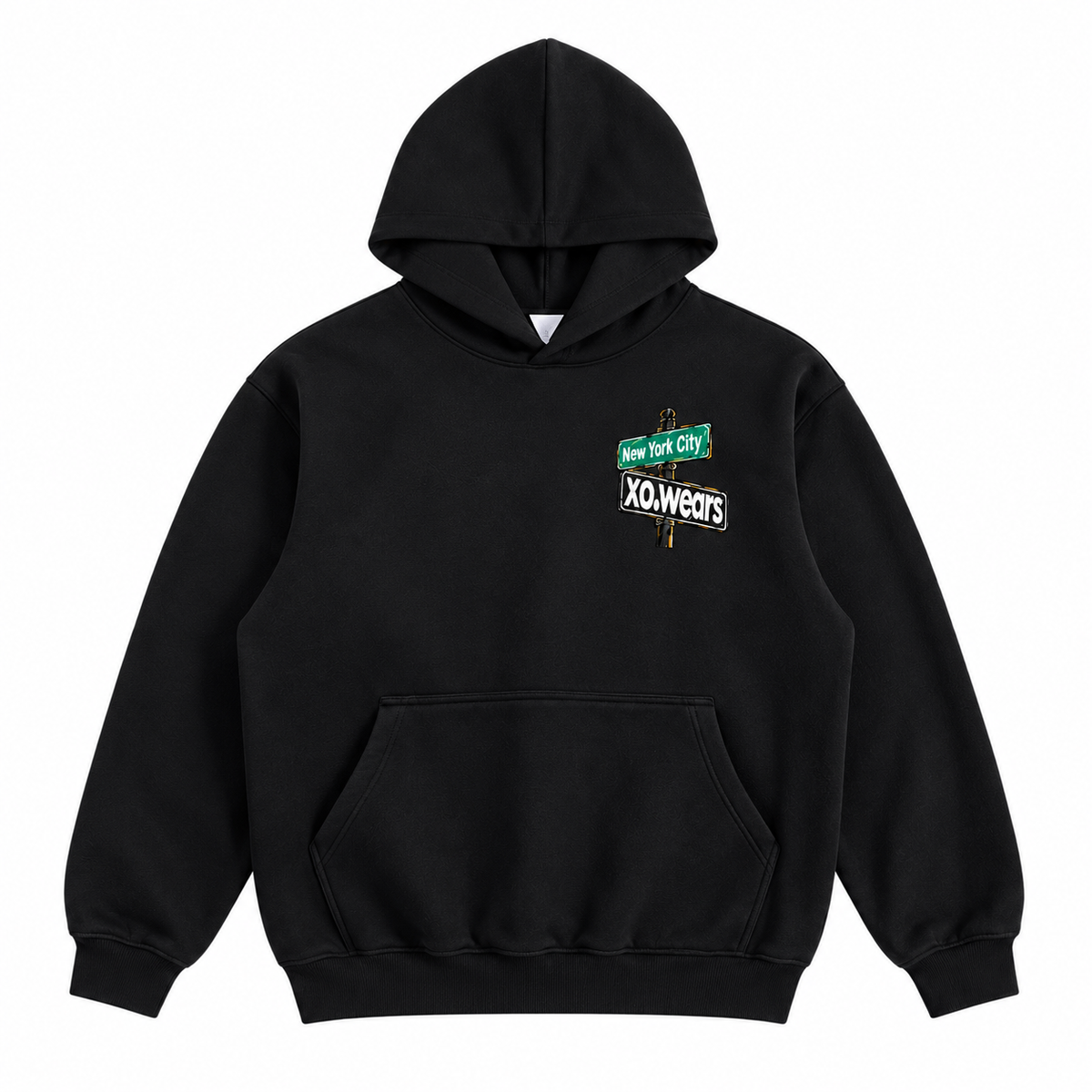 XO.New York – Premium Heavyweight Black Hoodie