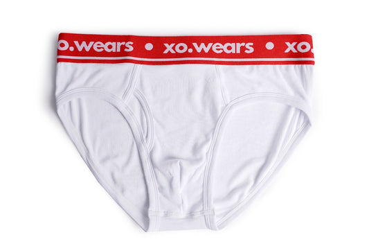 Underwear White/Red xo.underwear Men’s Briefs.