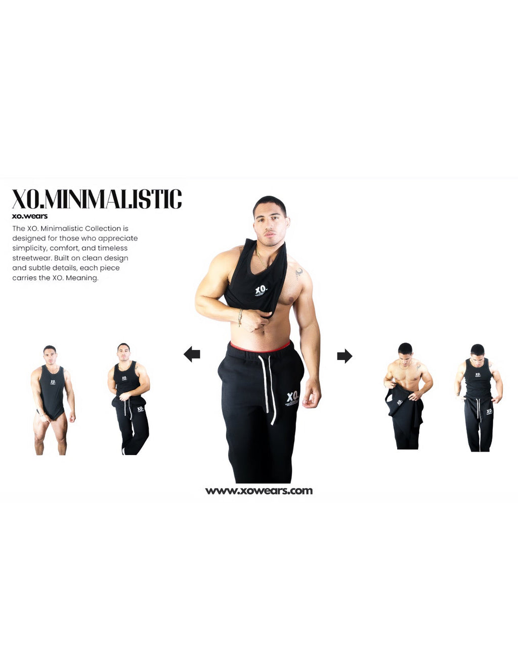 XO.Minimalistic Black Sweatpants