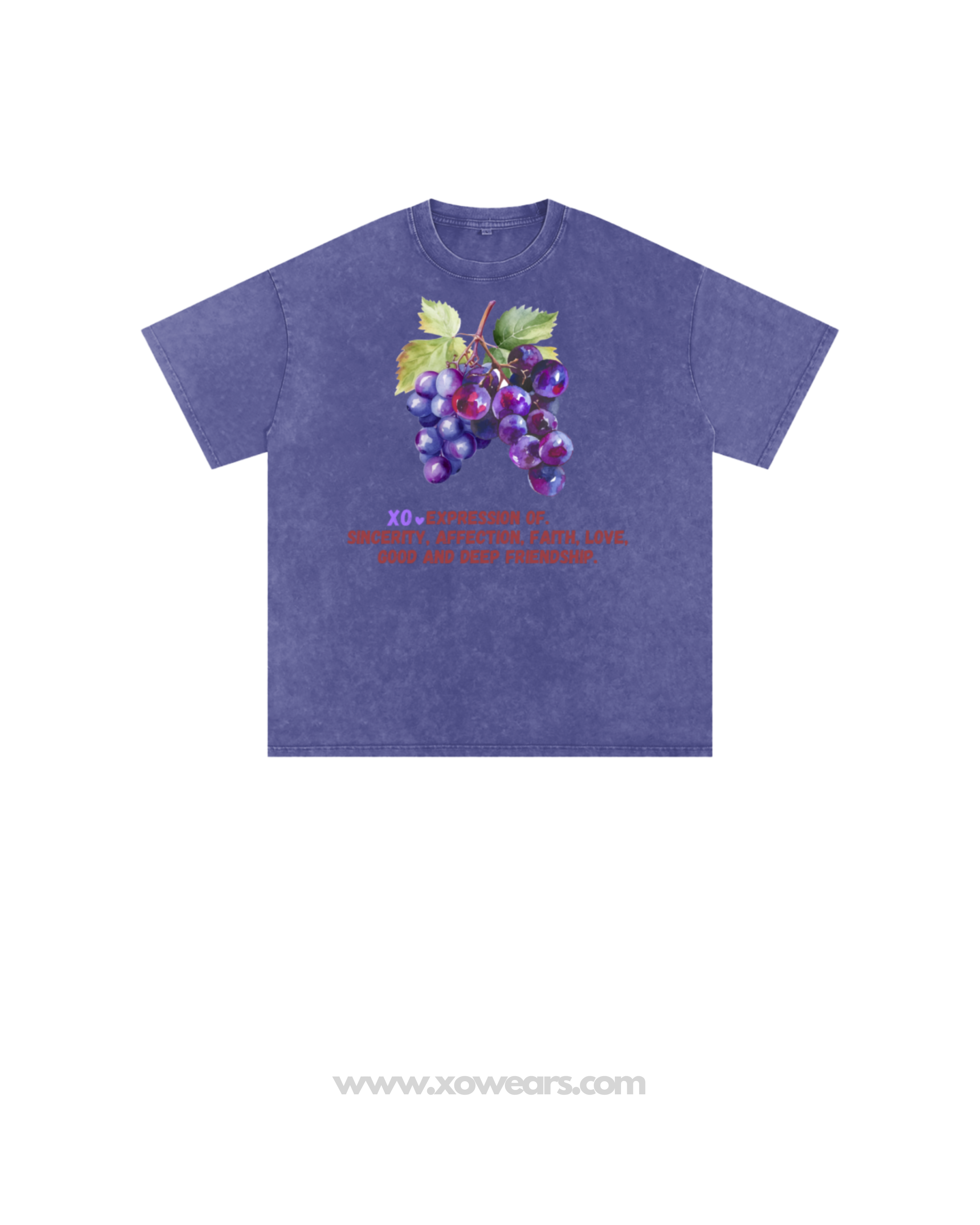 XO.Tshirt Oversize. Purple/Grapes