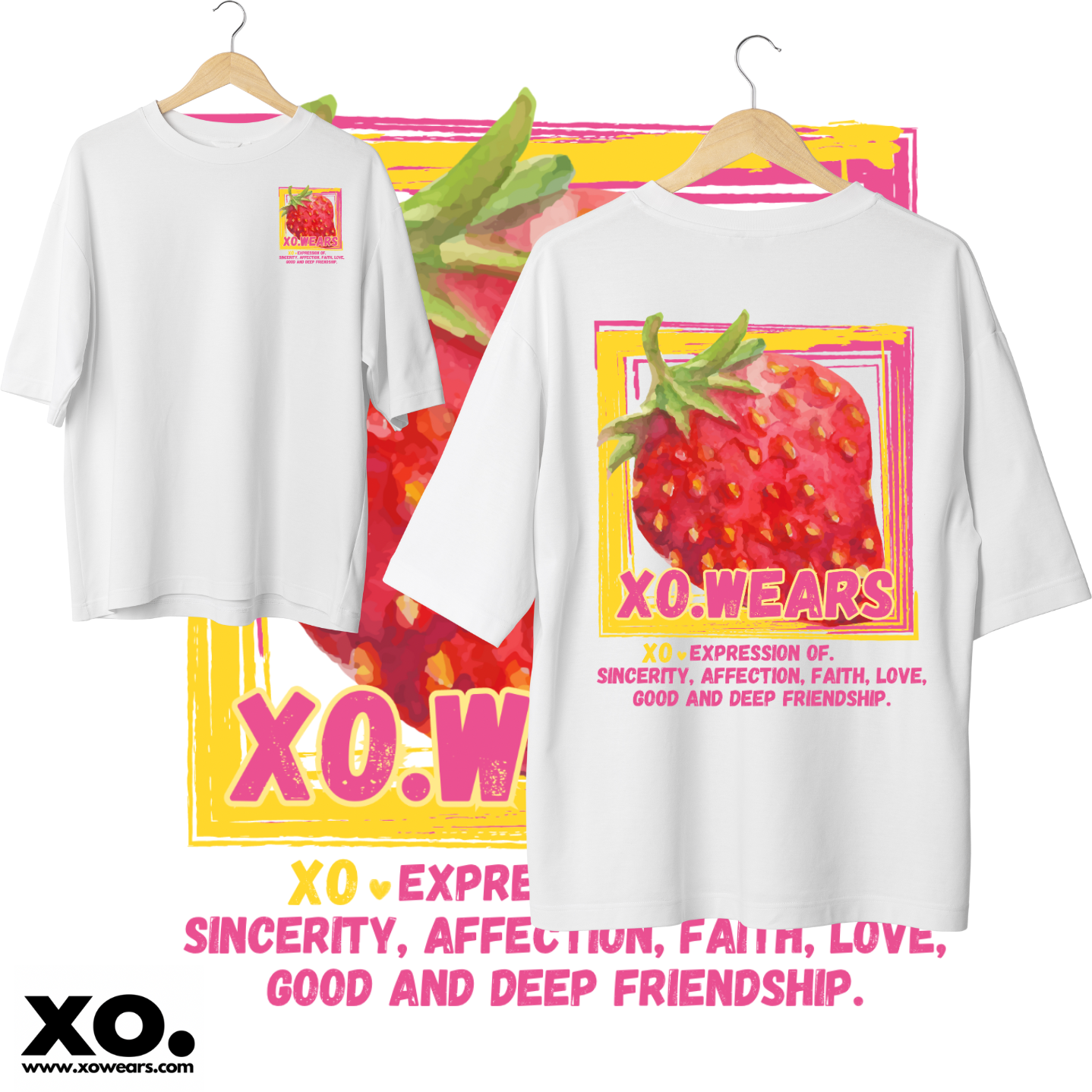 3/3 xo.Tshirt Oversize (All Alone Strawberry )