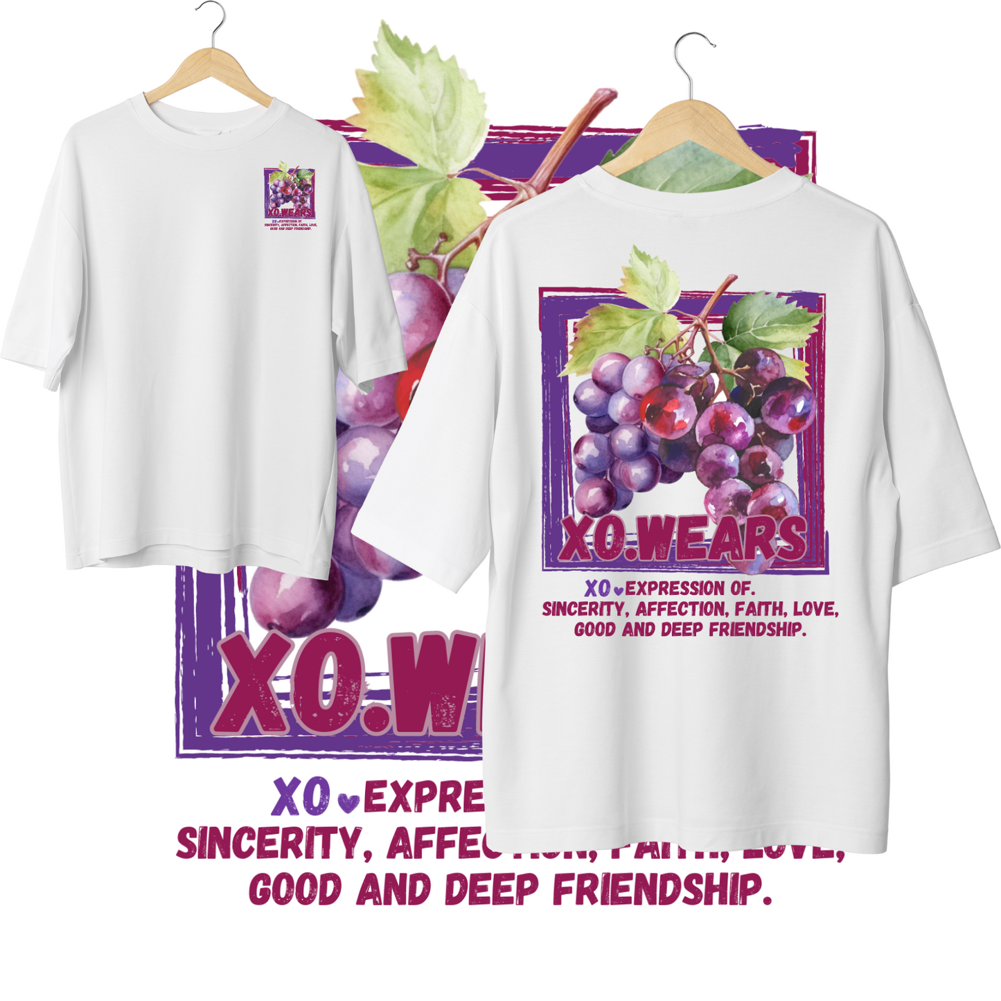 2/3 xo.Tshirt Oversize (Stay Together Grape)