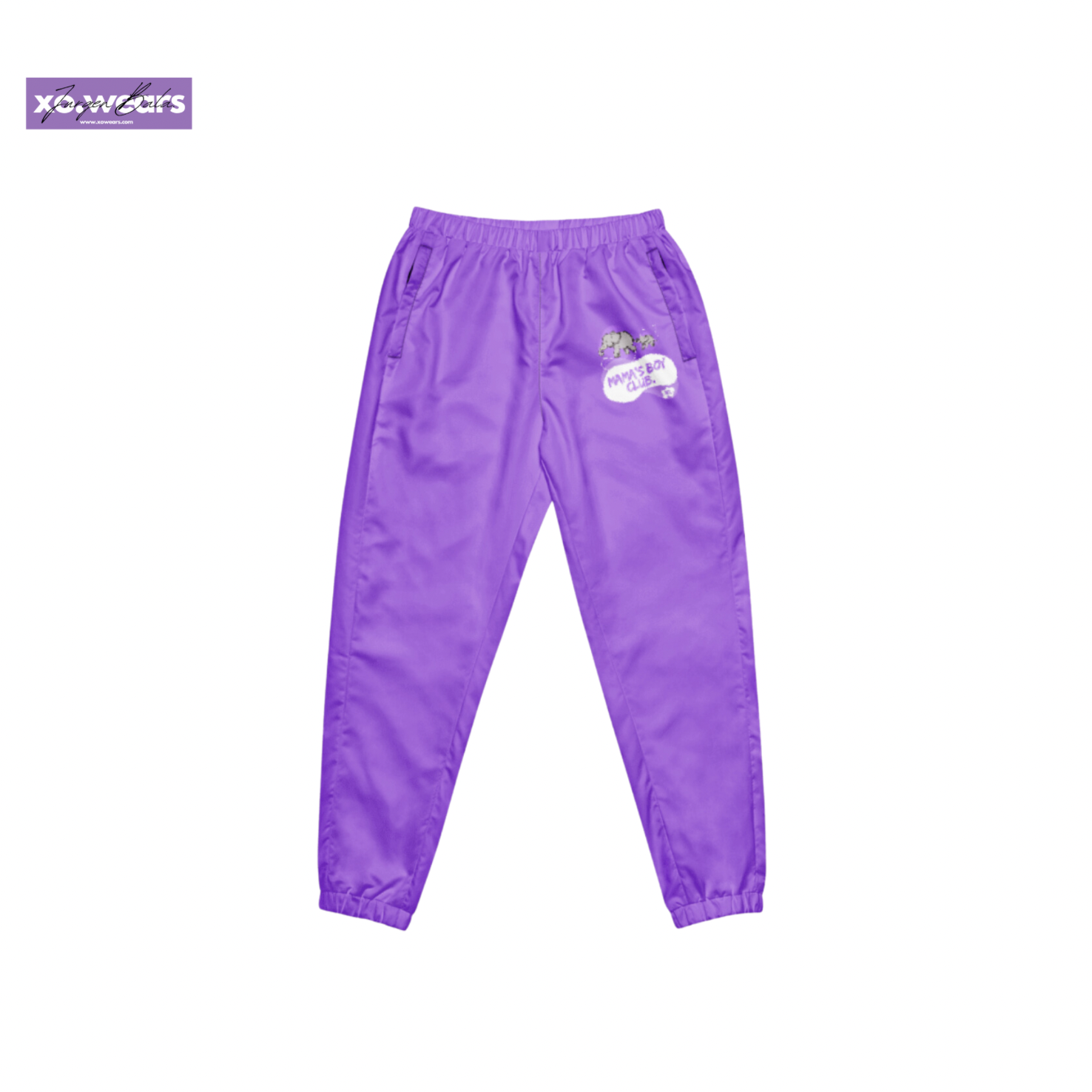 “Mama’s Boy Club Purple Pants”