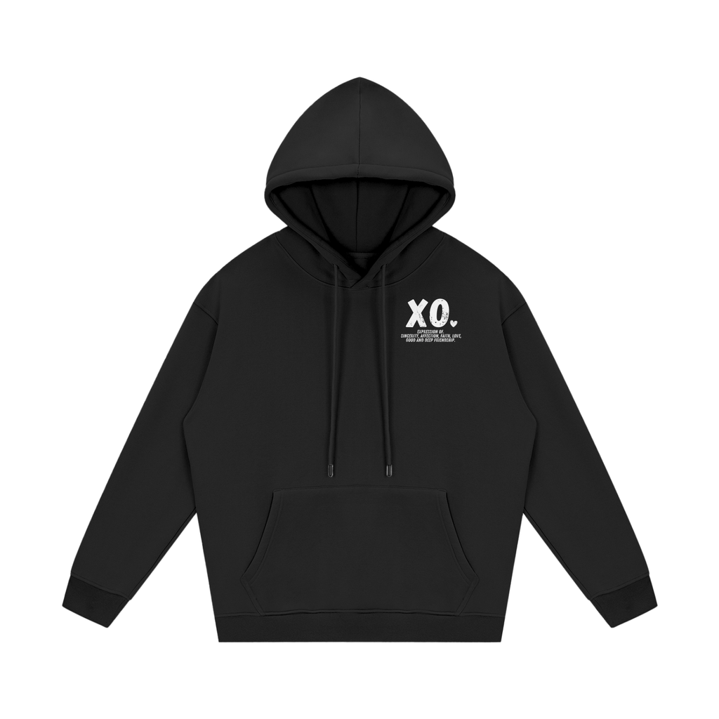 XO.Minimalistic Black Hoodie