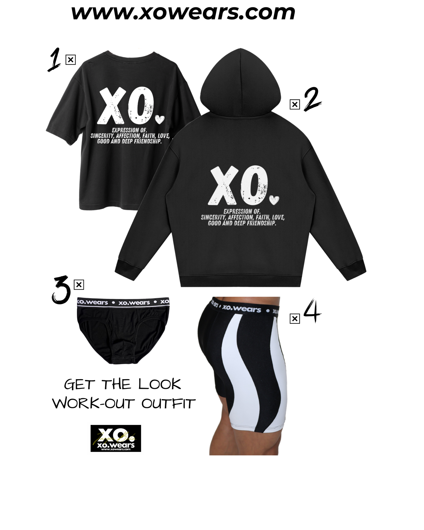 Shorts Pack 2 - Black & Green Compression xo.WorkOut