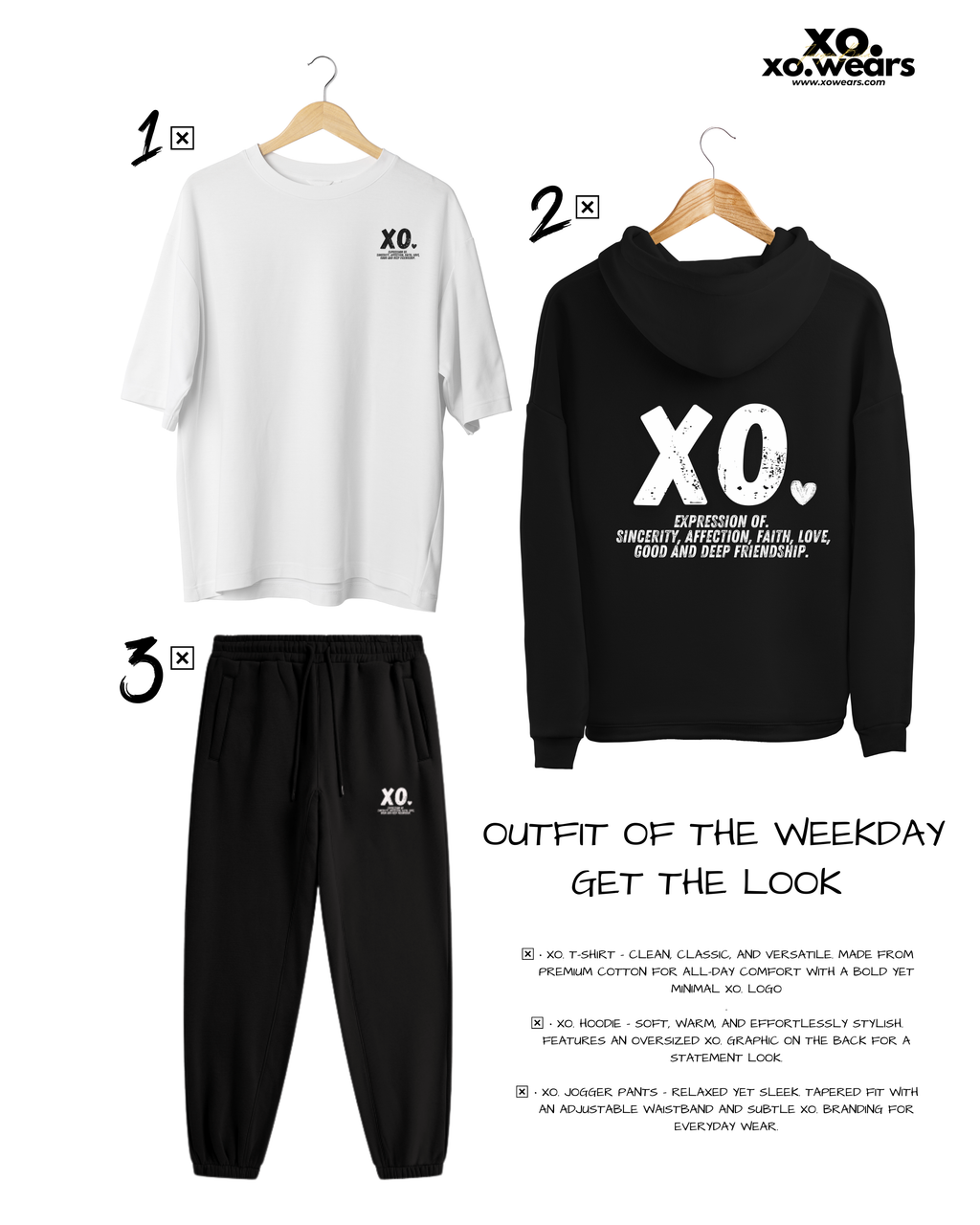 XO.MINIMALIST T.Shirt White (xo. Brand meaning)