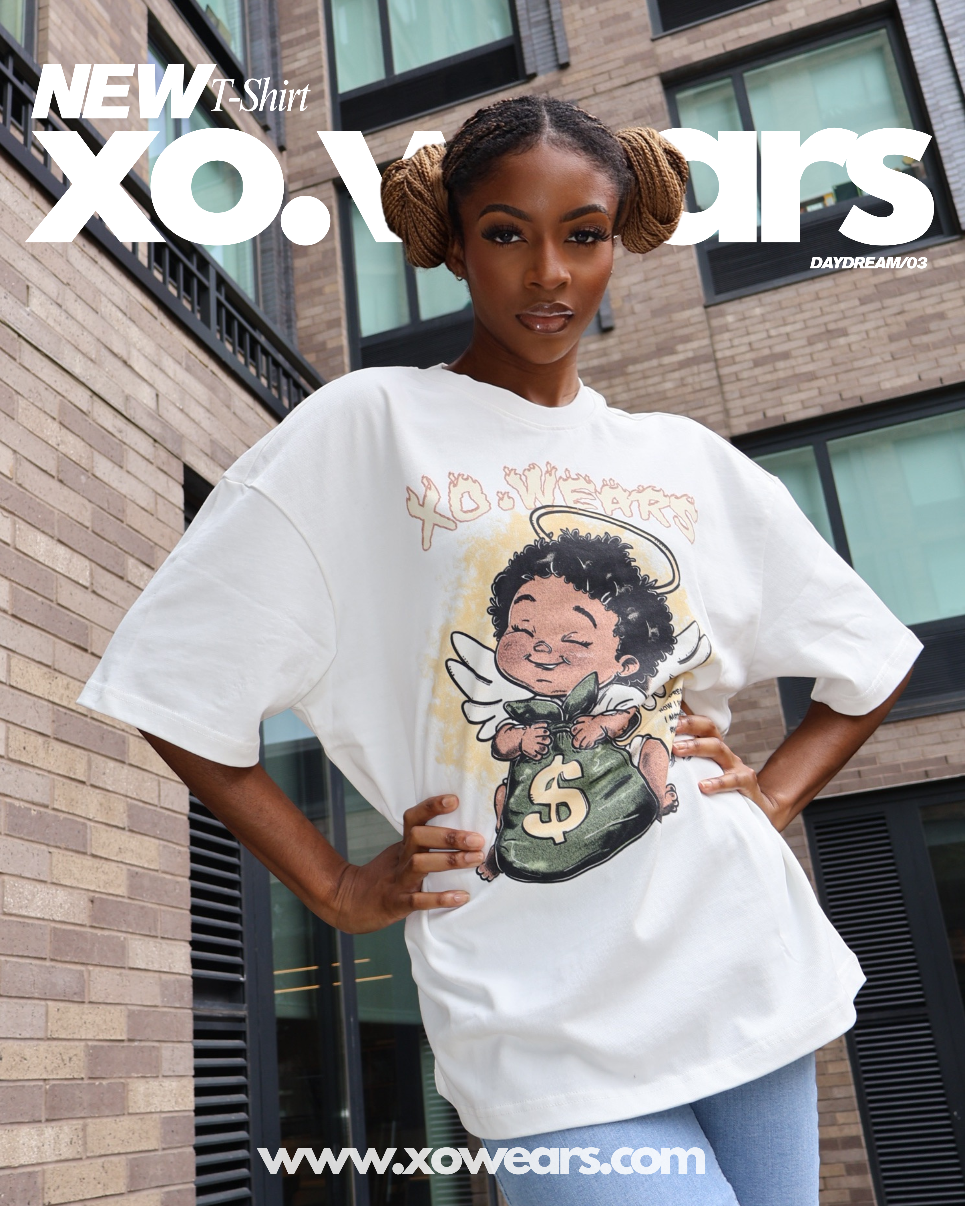 XO.23 - DAYDREAM - Bag Bigger Than Me Tee (Large Center Design Print)