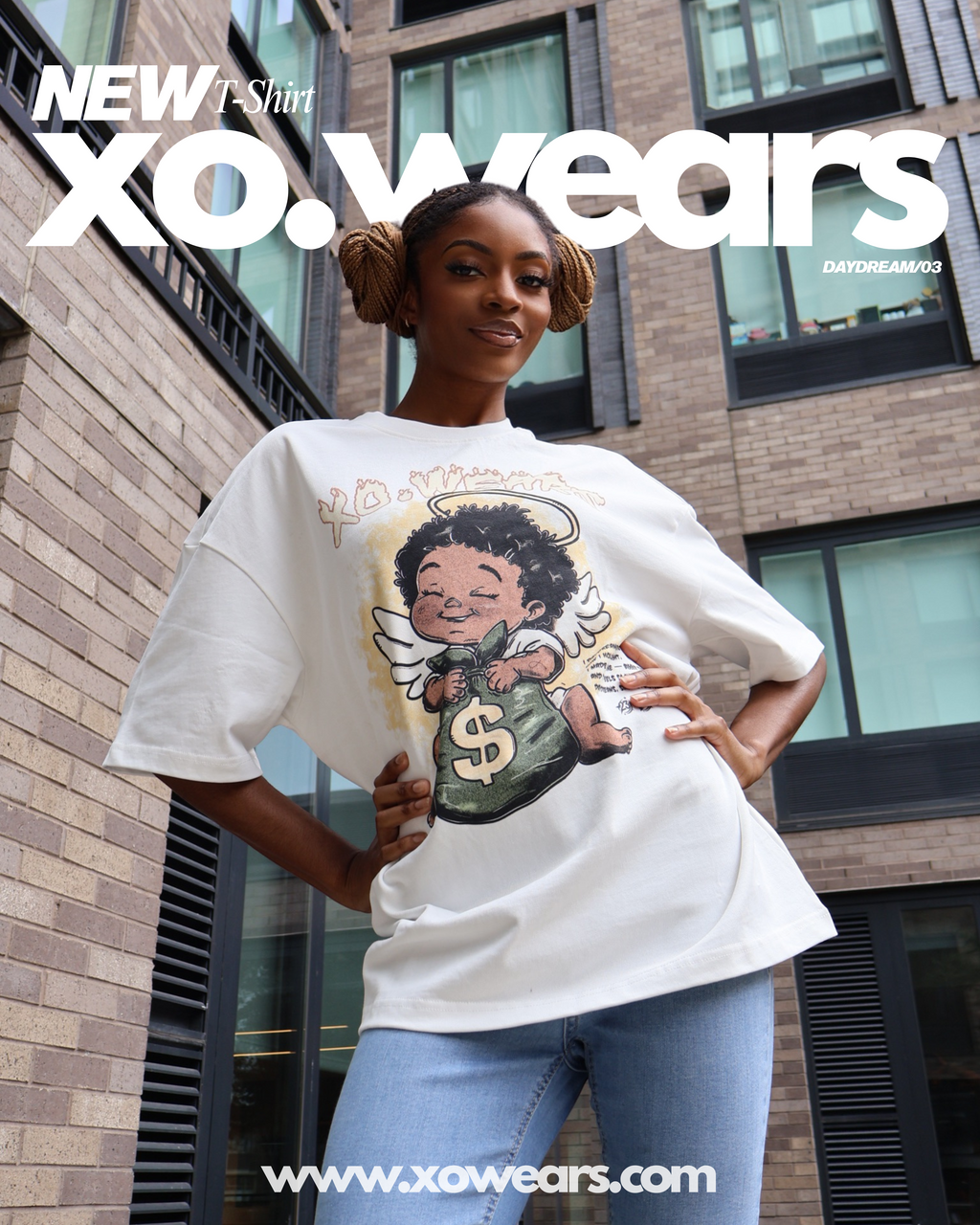 XO.23 - DAYDREAM - Bag Bigger Than Me Tee (Large Center Design Print)