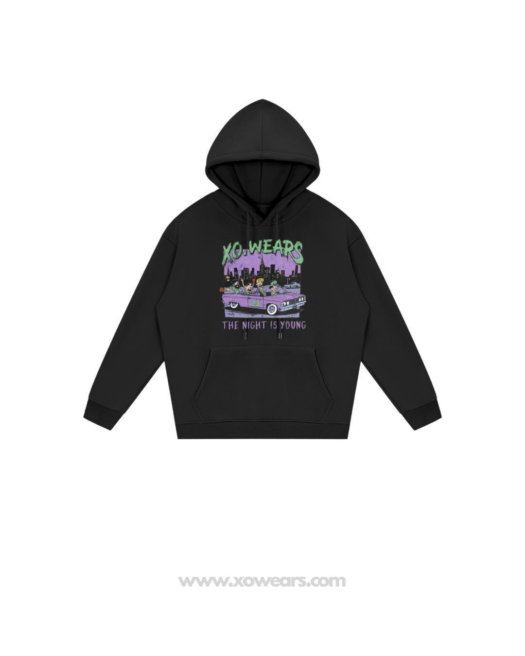 XO.NYC 02 - Hoodie ( Large Center Design Print)