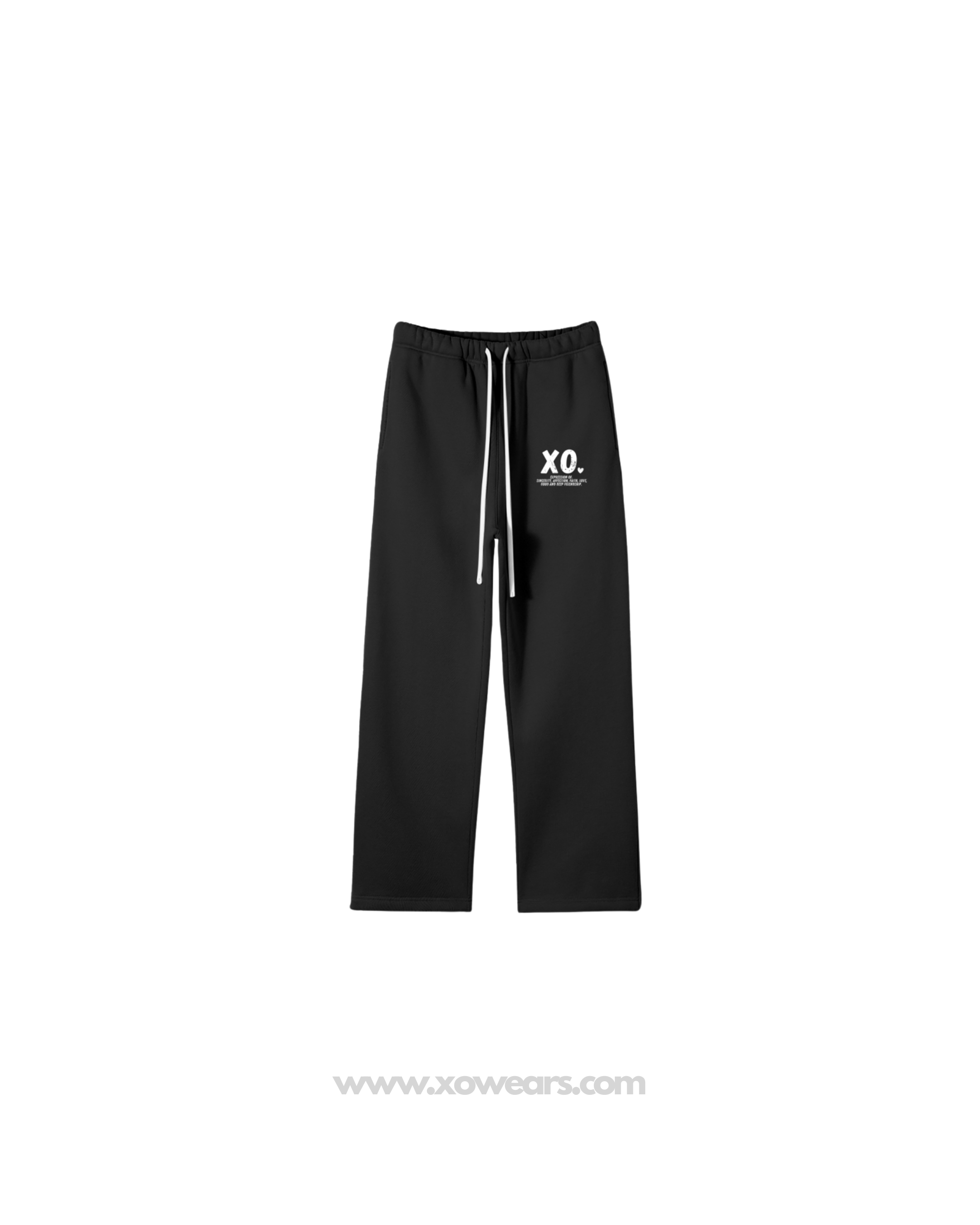 XO.Minimalistic Black Sweatpants
