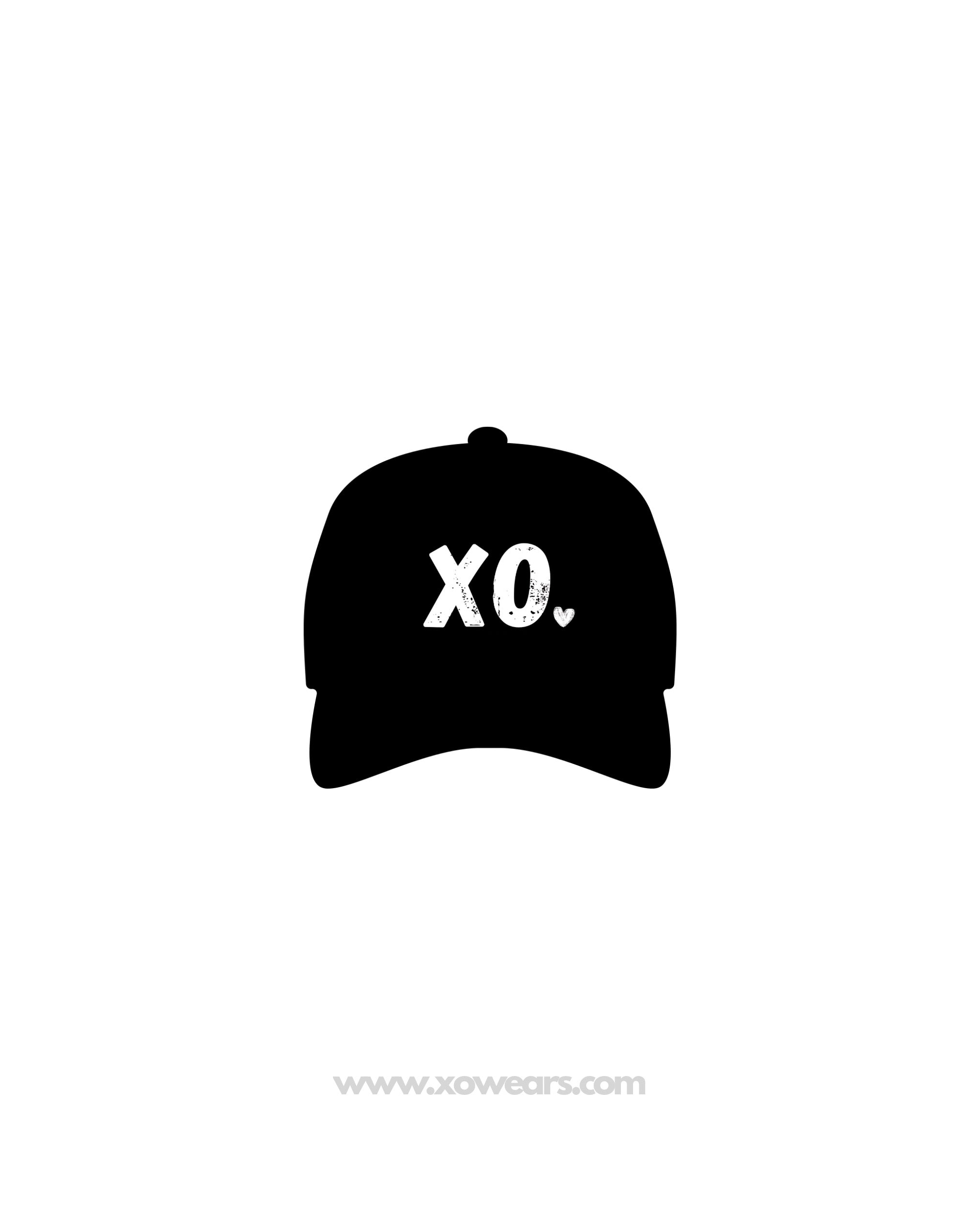XO. Minimalistic Black & Green Cap