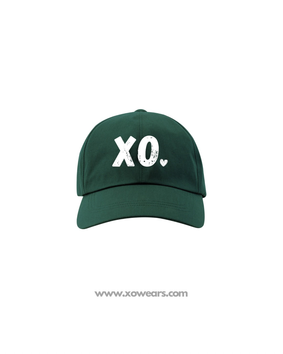 XO. Minimalistic Black & Green Cap