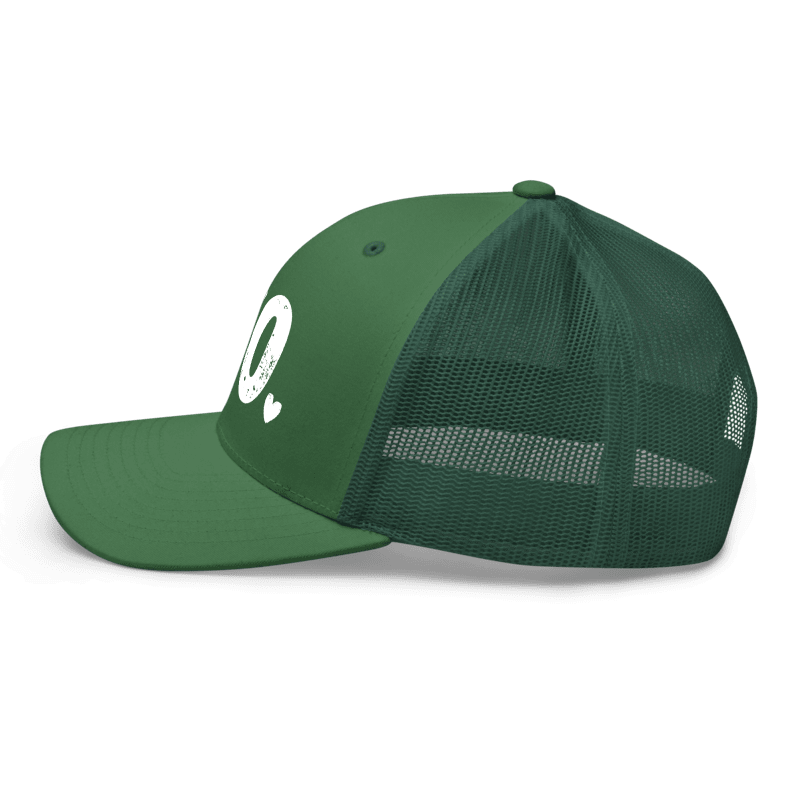 XO. Minimalistic Black & Green Cap