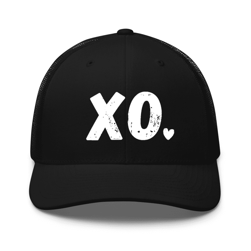 XO. Minimalistic Black & Green Cap