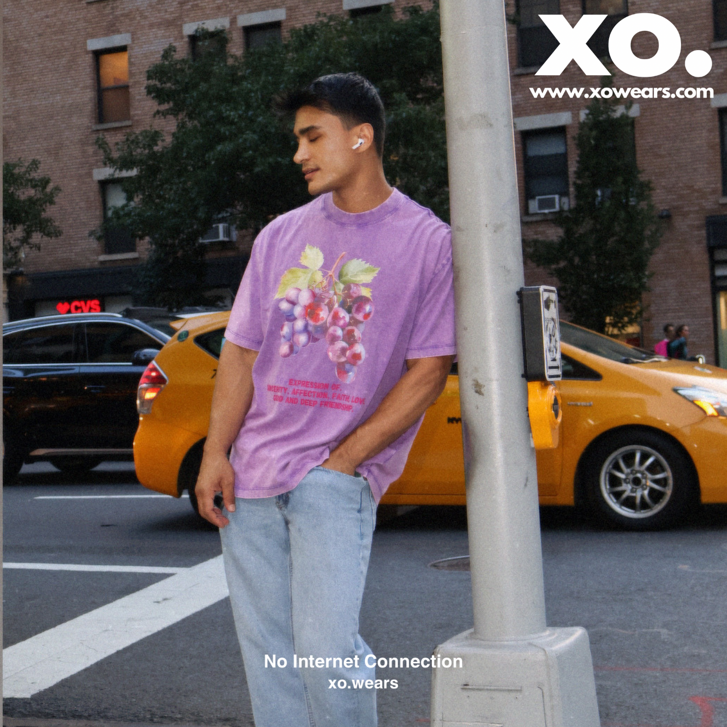 XO.Tshirt Oversize. Purple/Grapes