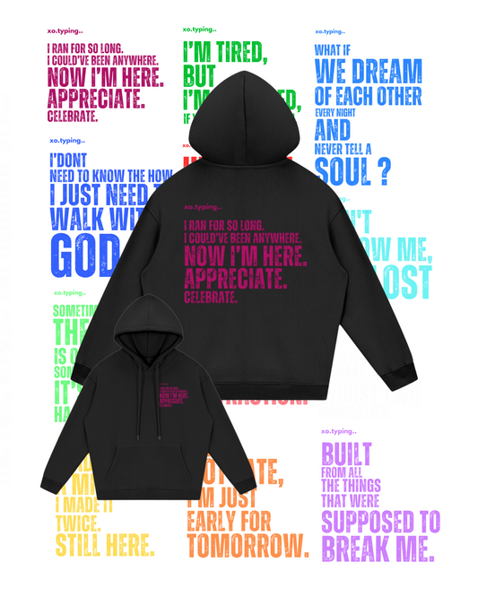 XO.typing.. Hoodie 11 Full Cycle.