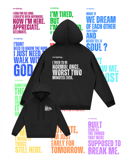 XO.typing.. Hoodie 05 Full Cycle.
