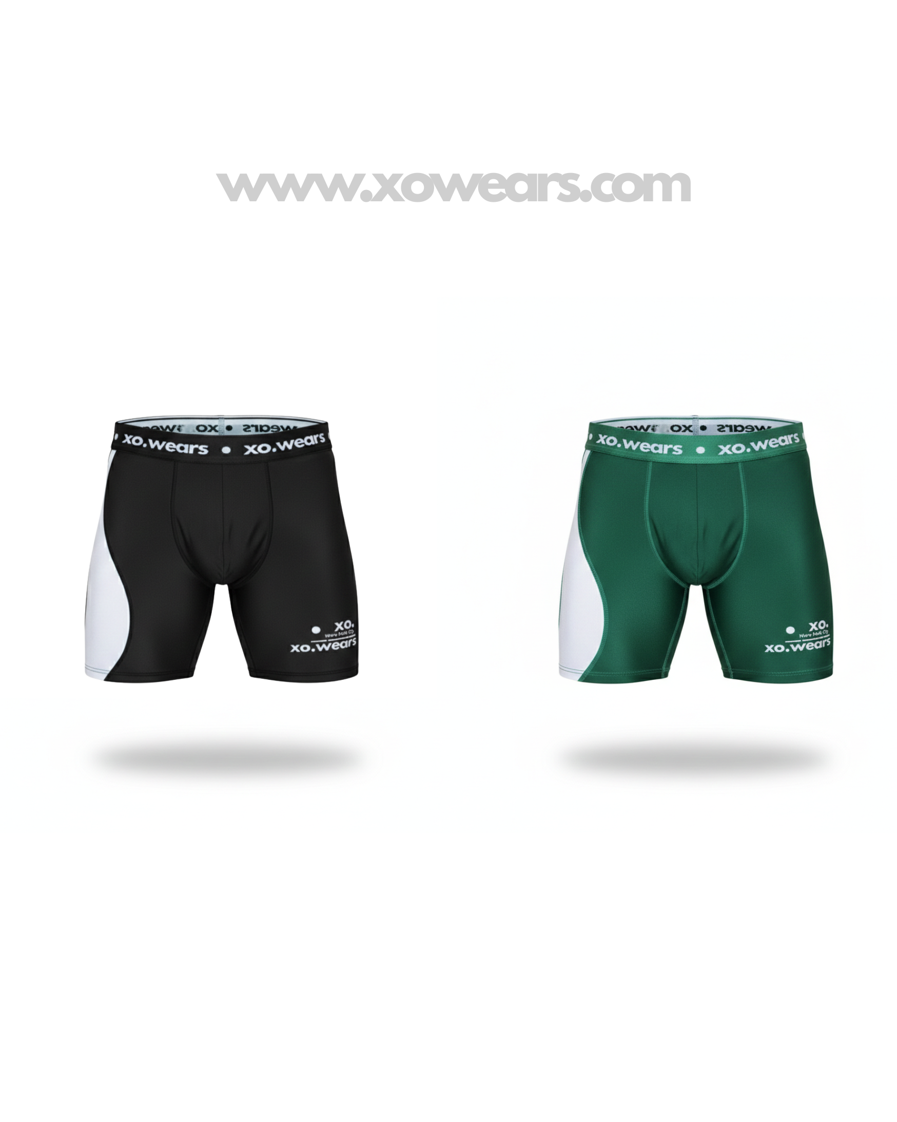 Shorts Pack 2 - Black & Green Compression xo.WorkOut