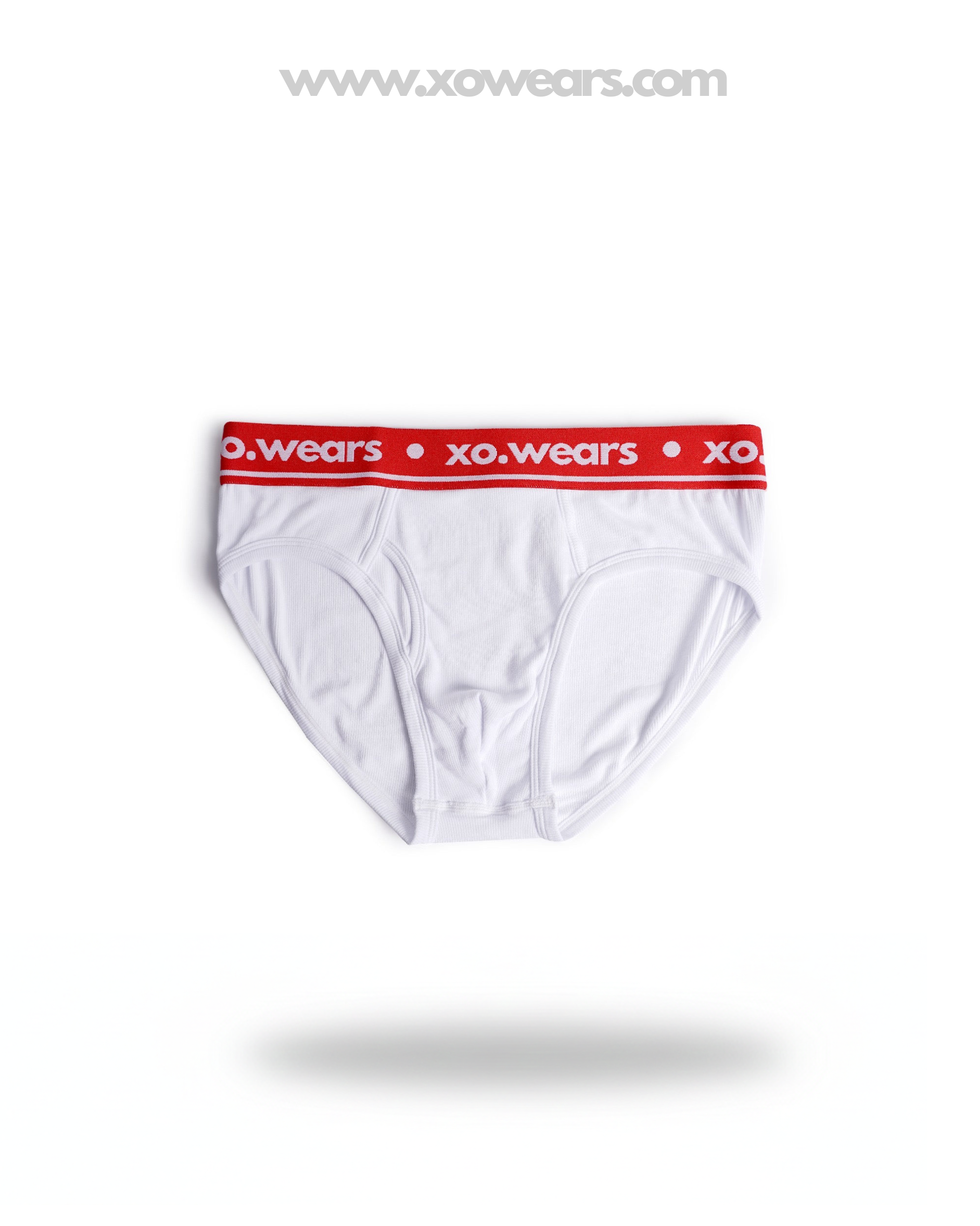 Underwear White/Red xo.underwear Men’s Briefs.